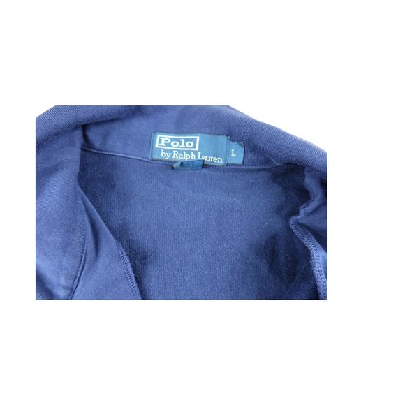 Polo By Ralph Laruen Blue Zip Up Sweatshirt/ Pockets Men's L - Picture 4 of 7